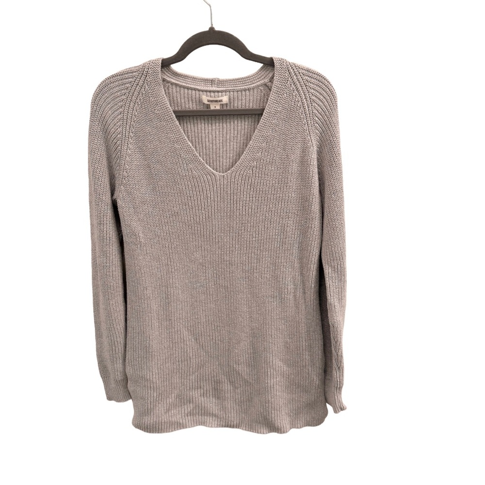 Goodthreads 100% Cotton V-Neck Sweater - Gray
